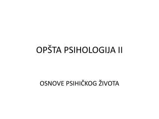 op ta psihologija ii
