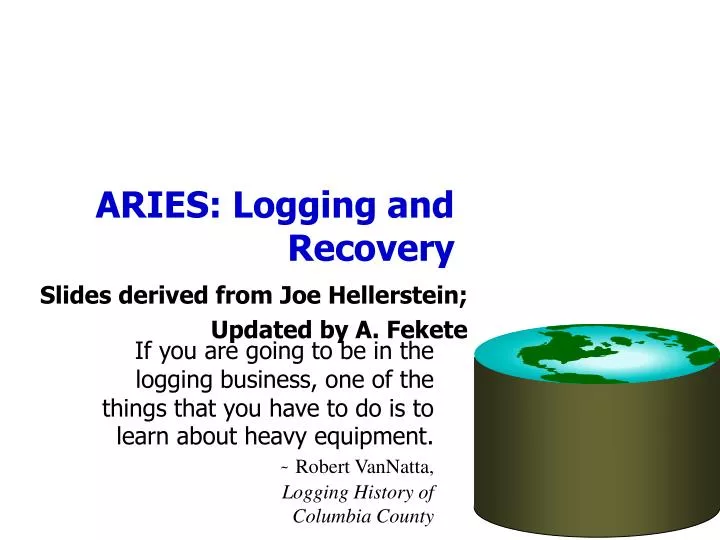 aries logging and recovery