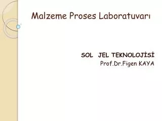 malzeme proses laboratuvar