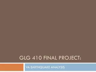 GLG 410 Final project: