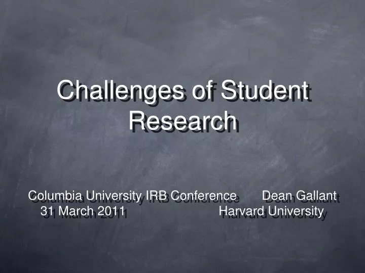 challenges of student research