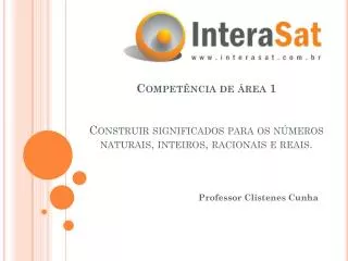 compet ncia de rea 1 construir significados para os n meros naturais inteiros racionais e reais