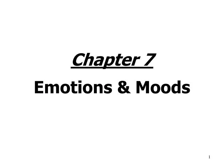 chapter 7 emotions moods