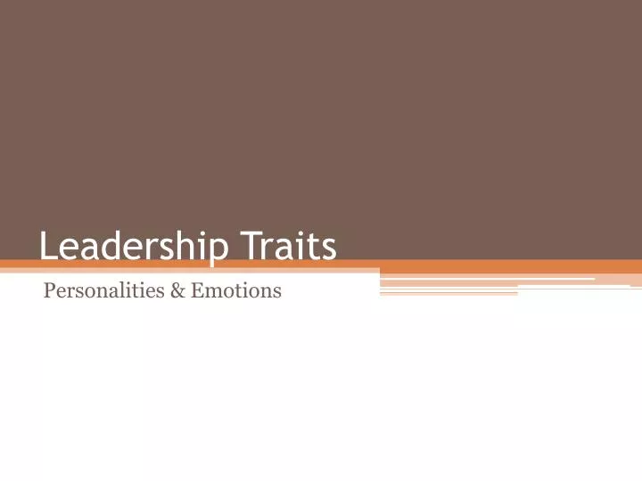 leadership traits