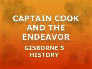 Captain cook and the endeavor