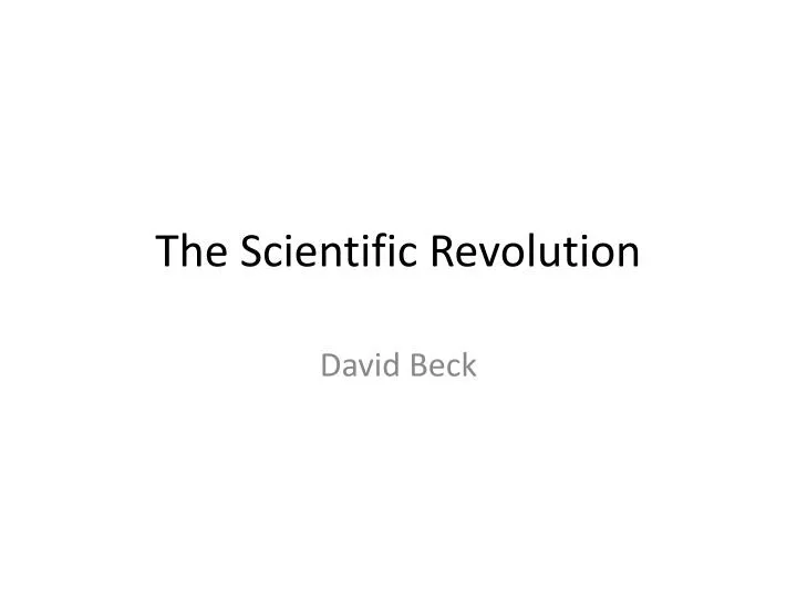 the scientific revolution