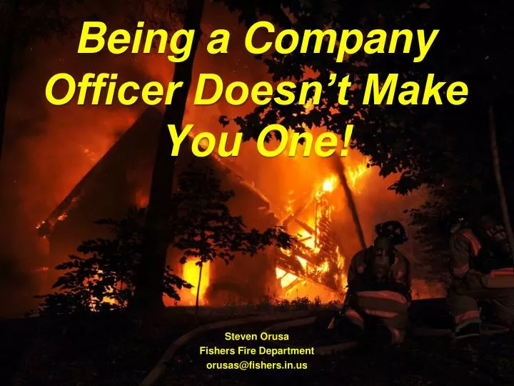 being a company officer doesn t make you one