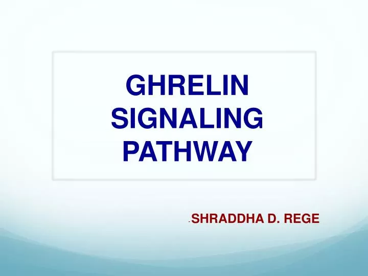 ghrelin signaling pathway