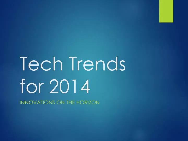 tech trends for 2014