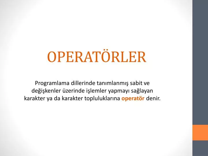 operat rler