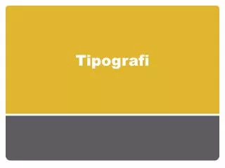 tipografi