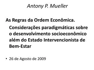 antony p mueller