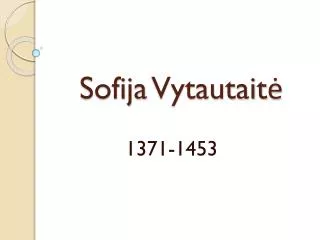 sofija vytautait
