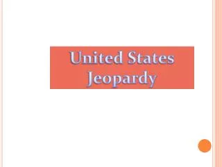 United States Jeopardy