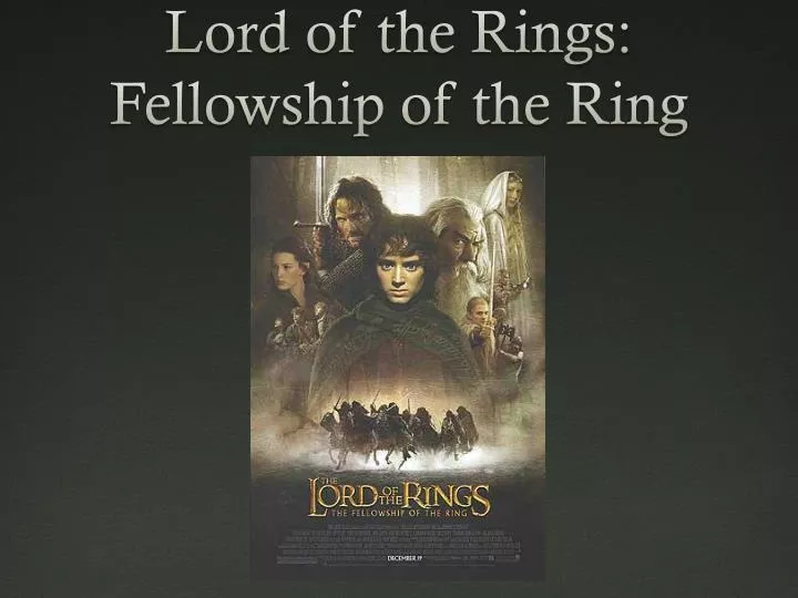 lord of the rings fellowship of the ring