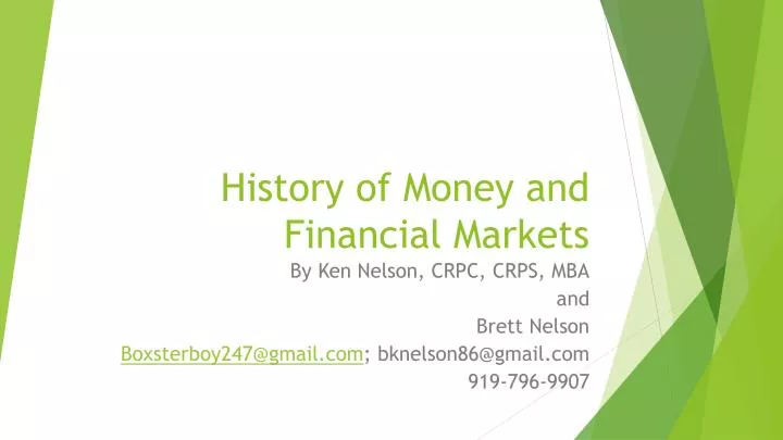 history of money and financial markets