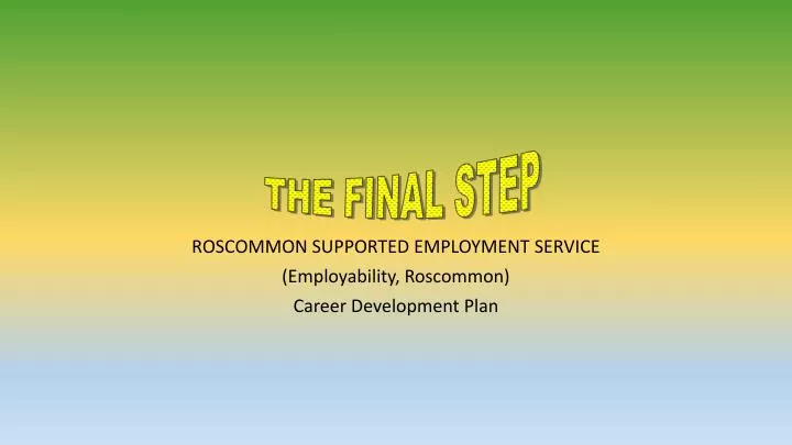 roscommon supported employment service employability roscommon career development plan