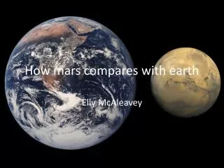 How mars compares with earth