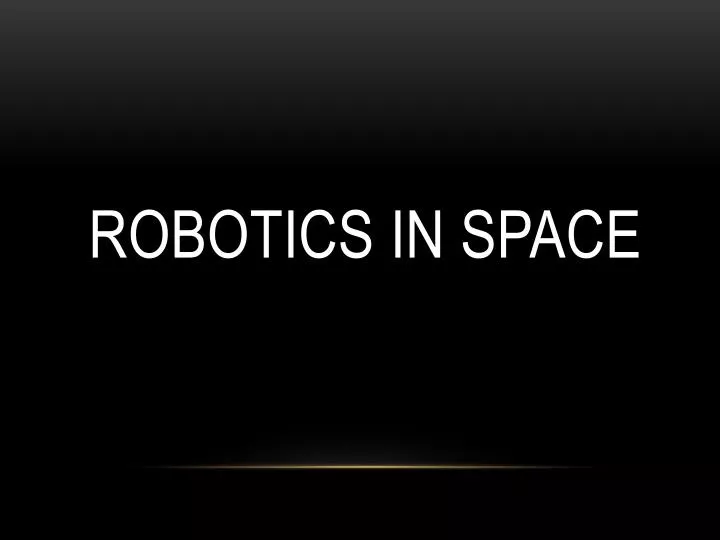 robotics in space