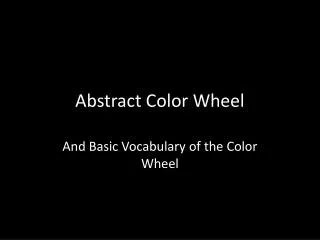 Abstract Color Wheel