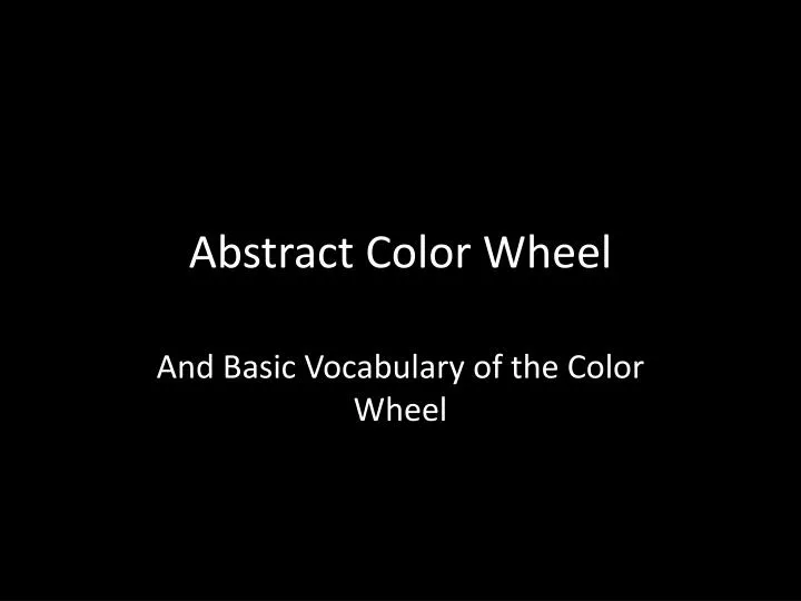 abstract color wheel