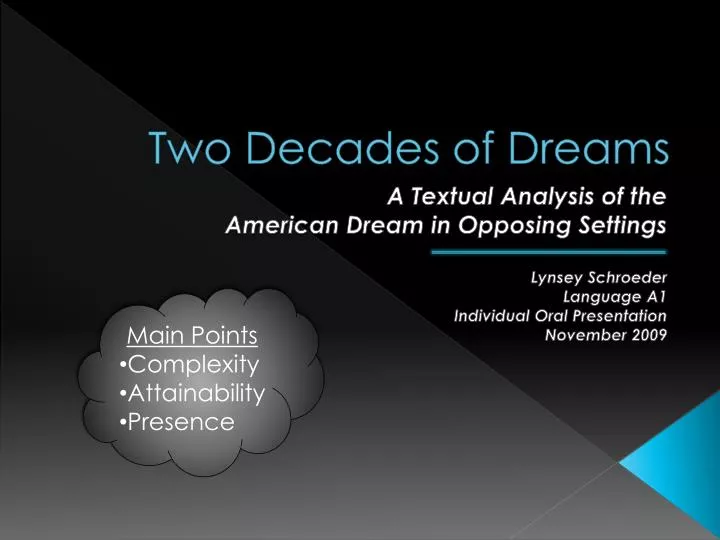 two decades of dreams