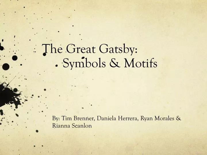the great gatsby symbols motifs