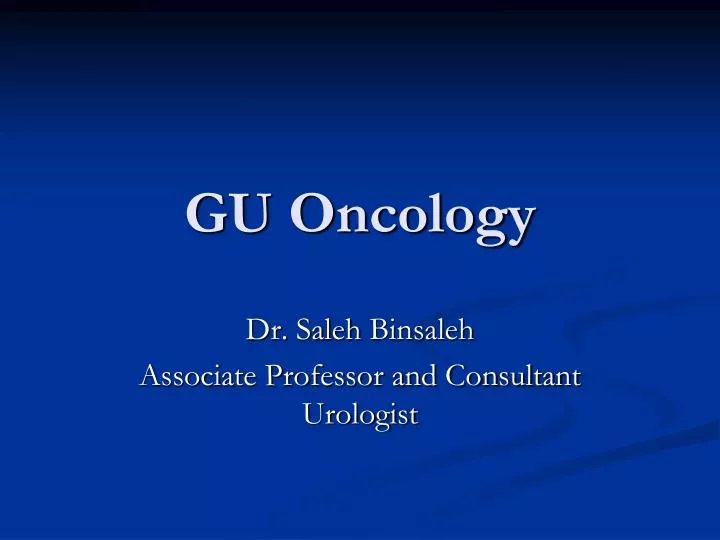 gu oncology