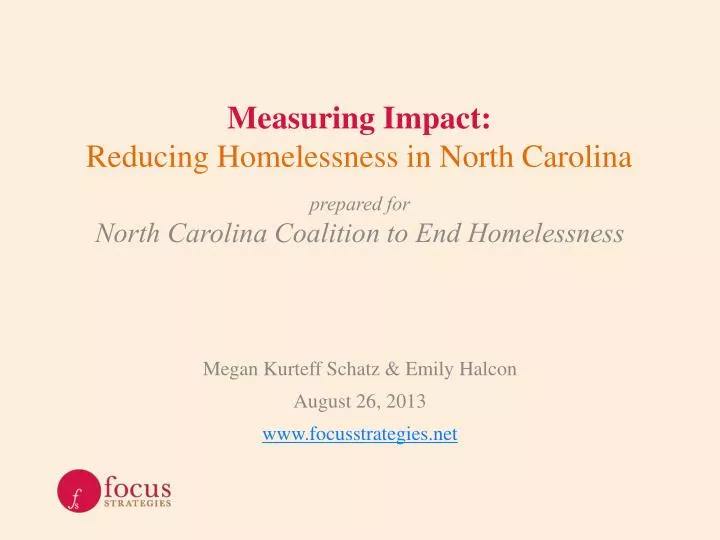 measuring impact reducing homelessness in north carolina