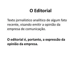 o editorial