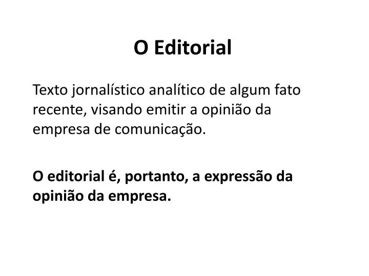 o editorial