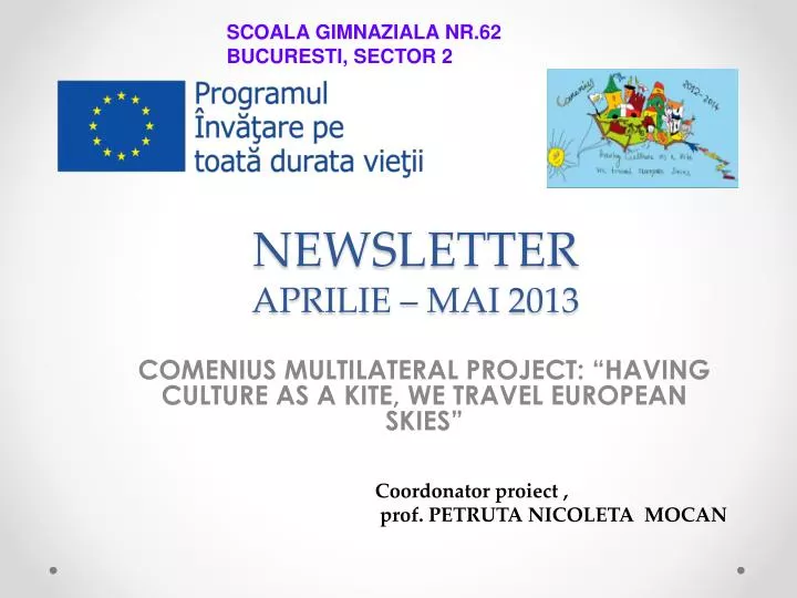 newsletter aprilie mai 2013
