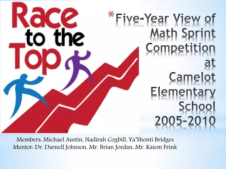 five year view of math sprint competition at camelot elementary school 2005 2010
