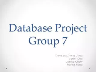 Database Project Group 7