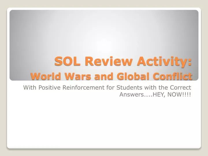 sol review activity world wars and global conflict