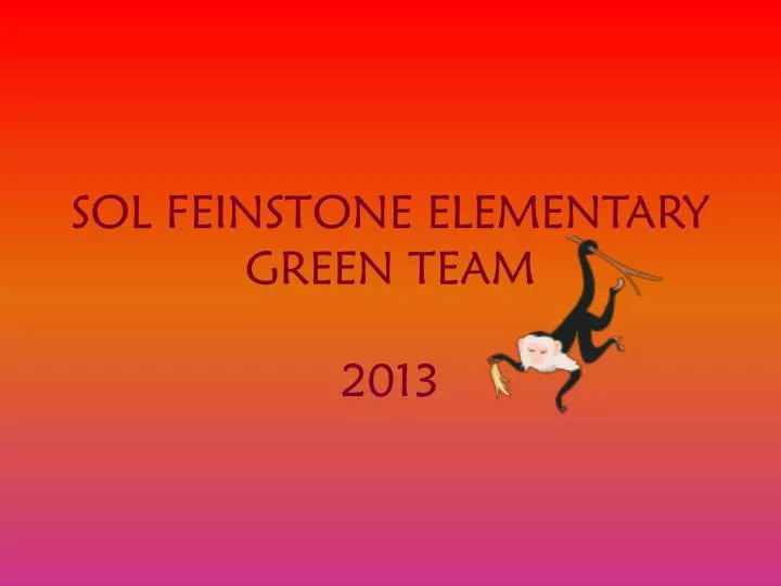sol feinstone elementary green team 2013