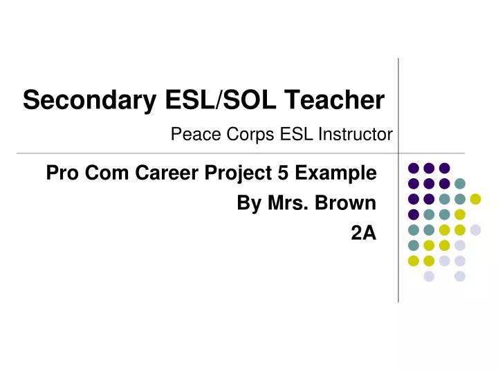 secondary esl sol teacher