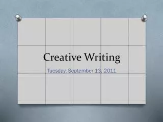 Creative Writing