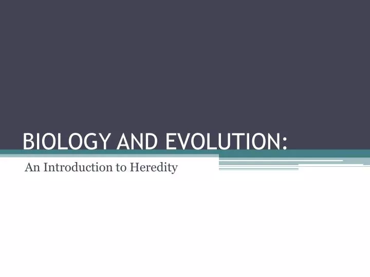 biology and evolution