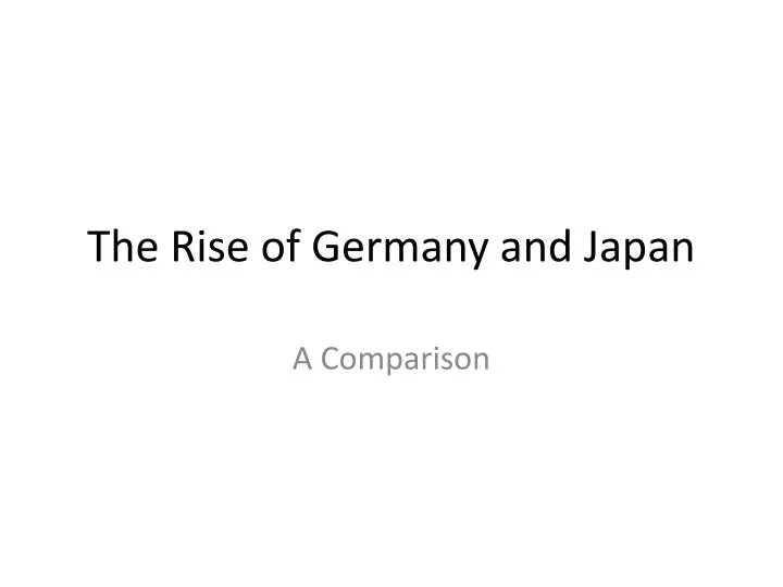 the rise of germany and japan