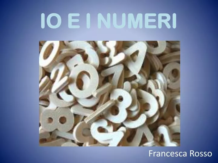 io e i numeri