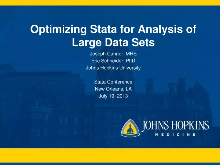 optimizing stata for analysis of large data sets