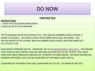 do now