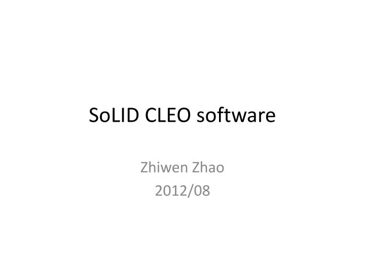 solid cleo software