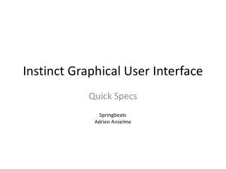 instinct graphical user interface