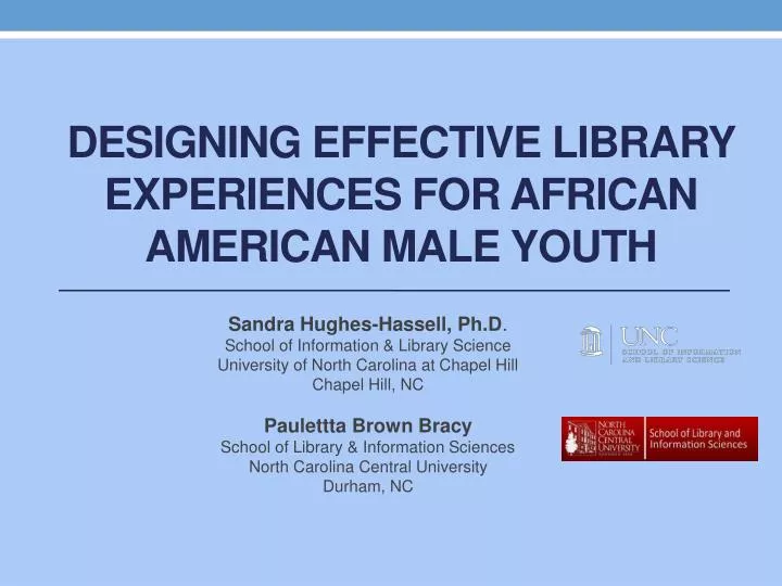 designing effective library experiences for african american male youth