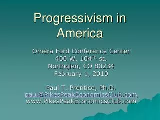 Progressivism in America