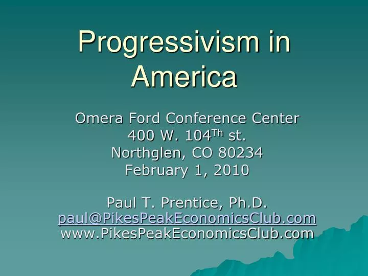 progressivism in america