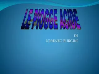 le piogge acide