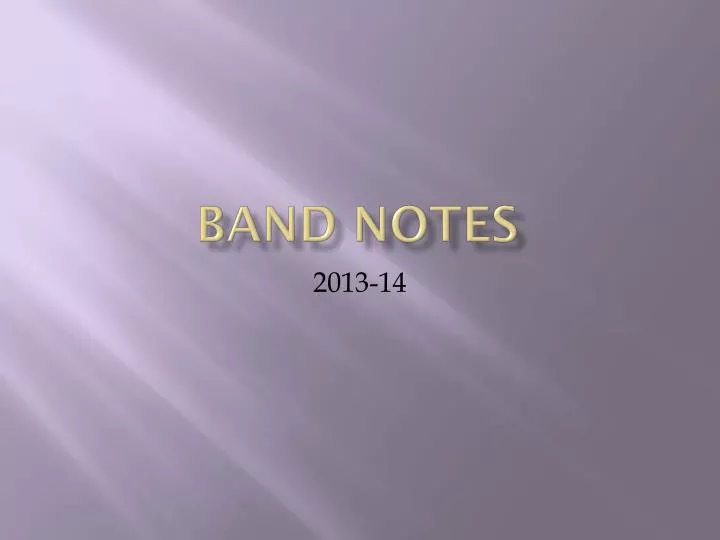 band notes